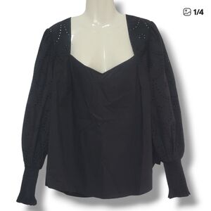 Eloquii Elements Black Eyelet Design